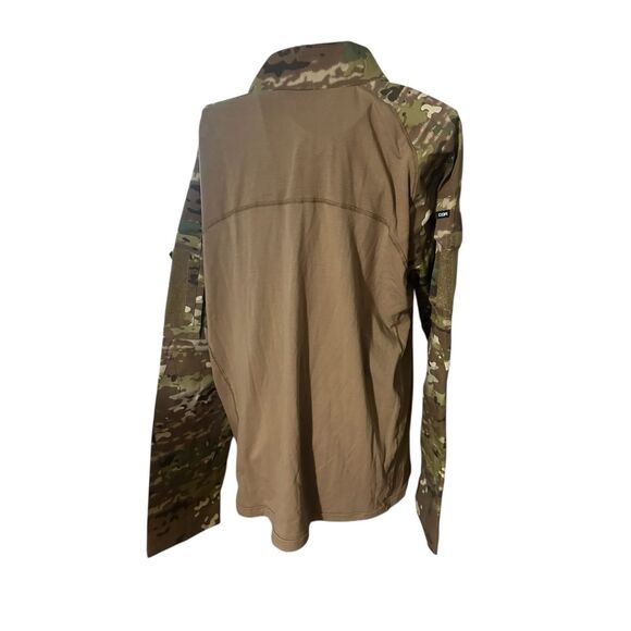 NEW WITH TAGS MEN CQR Assault Long Sleeve Military Camo Top 1/4 Zip Multi Terrai - Picture 7 of 10